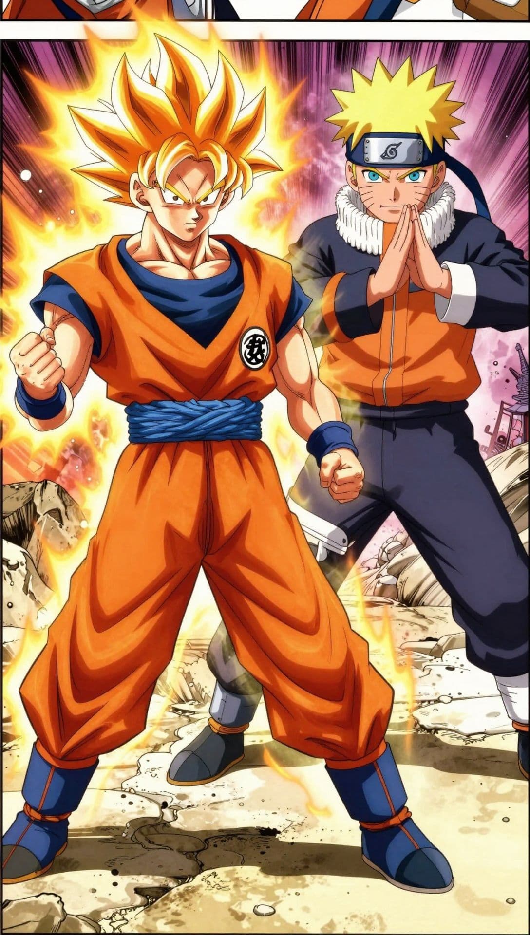 Goku vs. Naruto: Super Saiyan Shade vs. Hokage Heat!